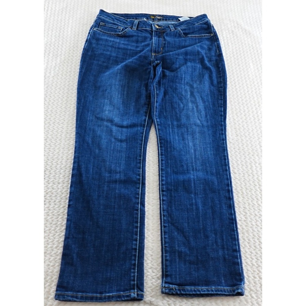 Lee Jeans Womens Size 14 short  Blue regular Fit Straight Leg Mid Rise Denim